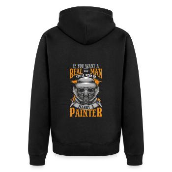 Painting Spray Can Colorful Construction Site - Unisex Premium Organic Zip Hoodie - black - Back - Nico (187cm)