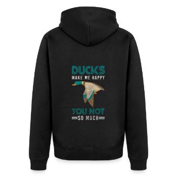 Caneton en caoutchouc Canard Bec Bain - Veste à capuche bio Premium Unisexe - noir - Dos - Nico (187cm)