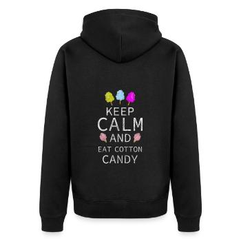 Dessert Zucker Süßes - Unisex Premium Bio Zip Hoodie - Schwarz - Hinten - Nico (187cm)