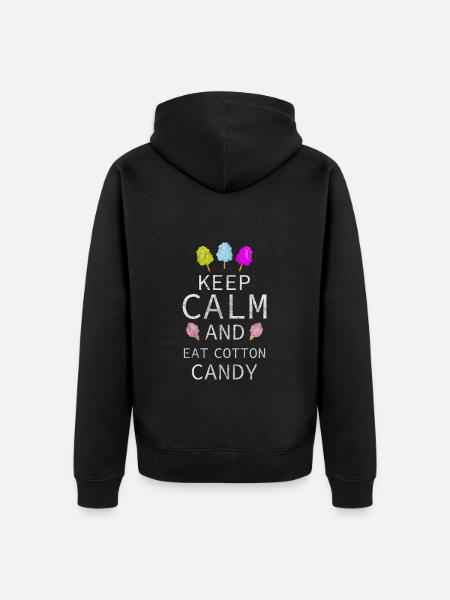Dessert Sugar Sweets - Unisex Premium Organic Zip Hoodie - black