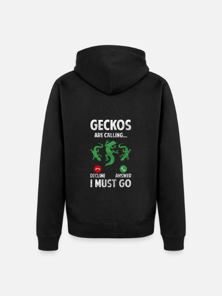 Reptile Tropical Animal Lizard Lover - Unisex Premium Organic Zip Hoodie - black