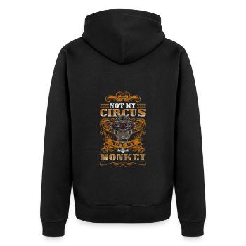 Manège Musique Clown - Veste à capuche bio Premium Unisexe - noir - Dos - Nico (187cm)