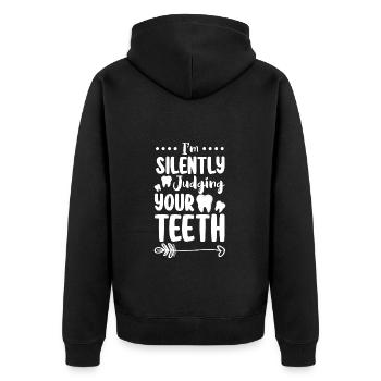 Dents Profession Infirmière Mâchoire - Veste à capuche bio Premium Unisexe - noir - Dos - Nico (187cm)