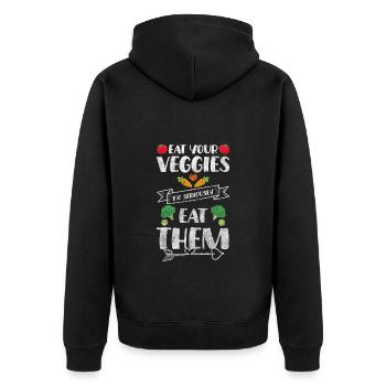 Consultant Occupation Eating habits - Unisex Premium Organic Zip Hoodie - black - Back - Nico (187cm)