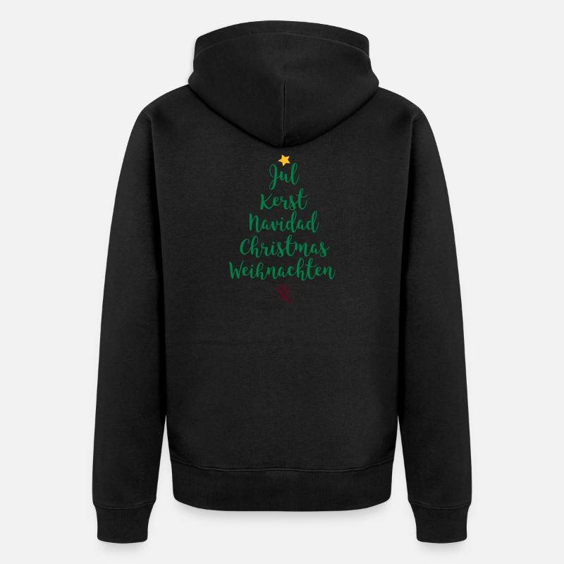 Arbre de Noël - Veste à capuche bio Premium Unisexe - noir
