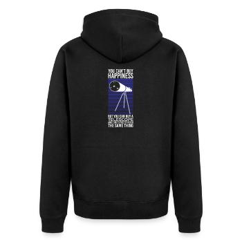 Astronomie - Vous ne pouvez pas acheter le bonheur - Veste à capuche bio Premium Unisexe - noir - Dos - Nico (187cm)