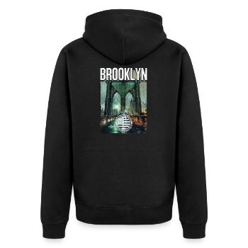 Brooklyn Birdge - Veste à capuche bio Premium Unisexe - noir - Dos - Nico (187cm)