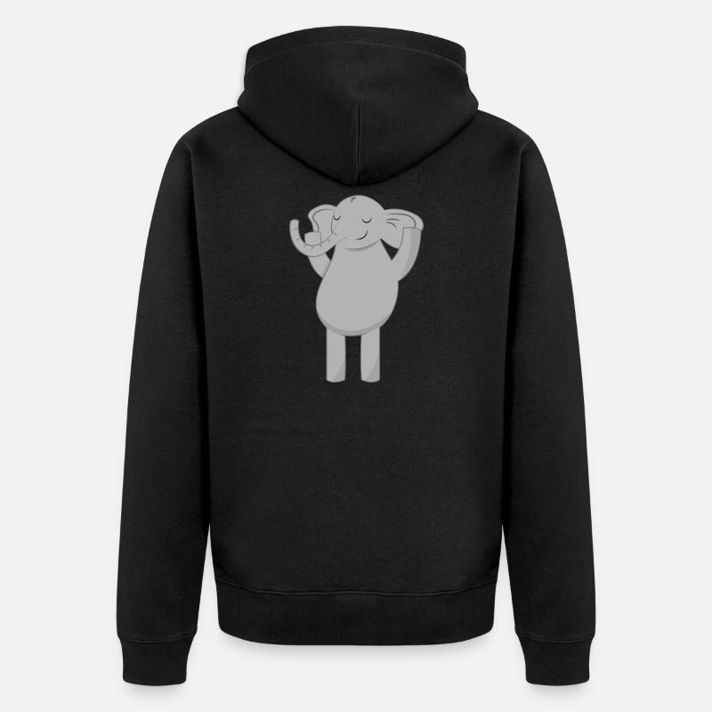Éléphant éléphant - Veste à capuche bio Premium Unisexe - noir