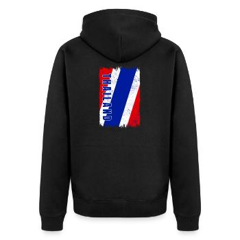 drapeau de la Thaïlande - Veste à capuche bio Premium Unisexe - noir - Dos - Nico (187cm)