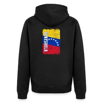 Drapeau du Venezuela - Veste à capuche bio Premium Unisexe - noir - Dos - Nico (187cm)