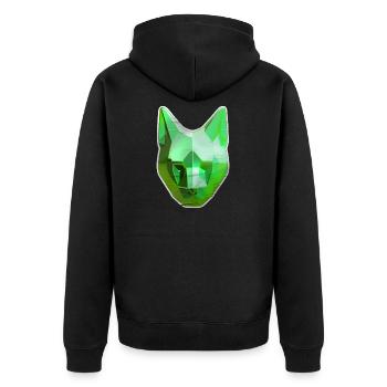 Chat Cristal Vert - Veste à capuche bio Premium Unisexe - noir - Dos - Nico (187cm)