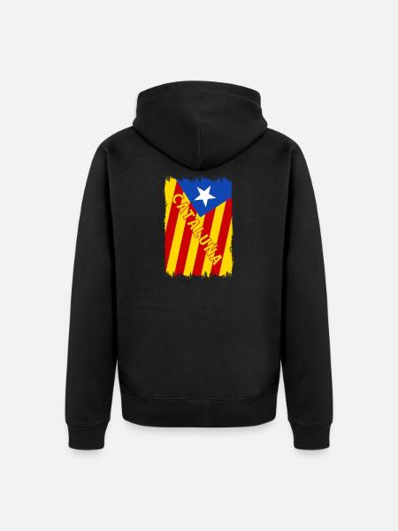 Katalonien Flaggen Design - Unisex Premium Bio Zip Hoodie - Schwarz