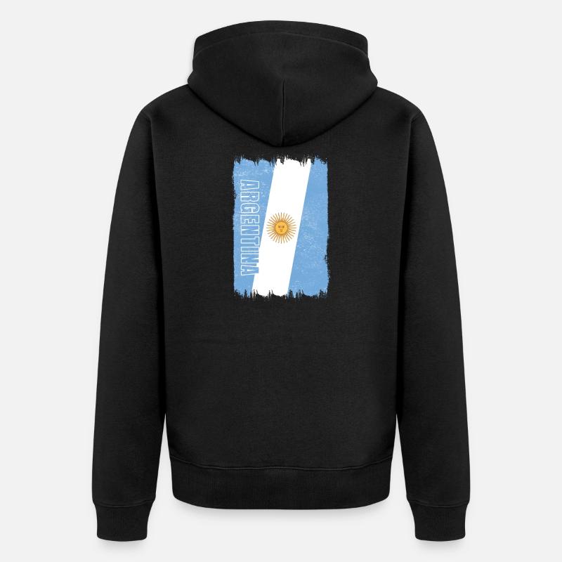 Drapeau Argentine - Veste à capuche bio Premium Unisexe - noir