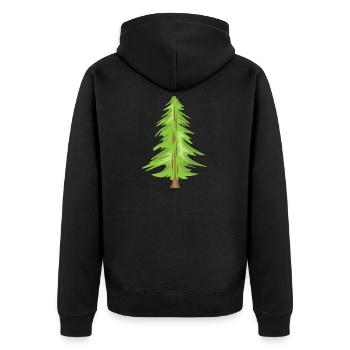 Arbre de Noël Arbres forestiers de Noël - Veste à capuche bio Premium Unisexe - noir - Dos - Nico (187cm)