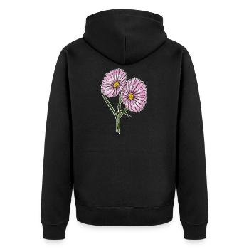 Pâquerette - Veste à capuche bio Premium Unisexe - noir - Dos - Nico (187cm)