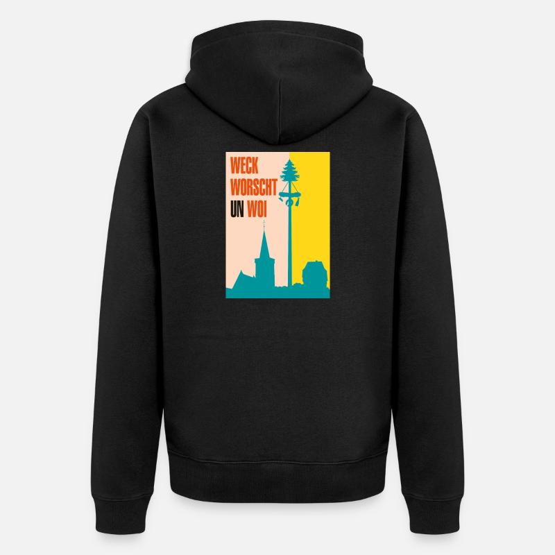 Die 3-faltigkeit der Kerb - Unisex Premium Bio Zip Hoodie - Schwarz
