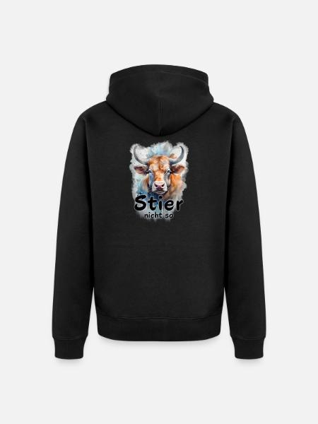 Taurus (me) not so (on) - Unisex Premium Organic Zip Hoodie - black