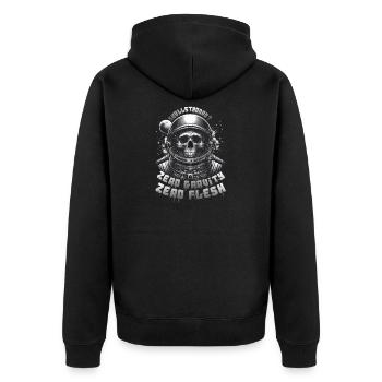 Astronaute Crâne : Skullstronaut, Apesanteur - Veste à capuche bio Premium Unisexe - noir - Dos - Nico (187cm)