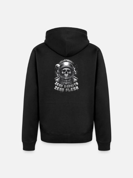 Skull Astronaut: Skullstronaut, Zero Gravity - Unisex Premium Organic Zip Hoodie - black
