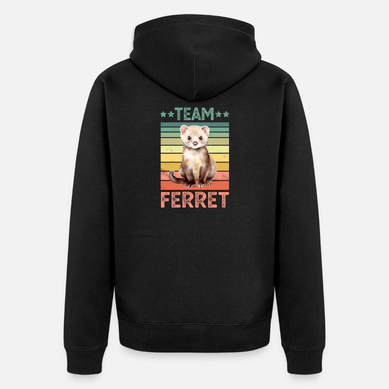 Furet - Veste à capuche bio Premium Unisexe - noir
