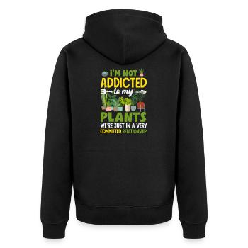 Garten- Und Pflanzenliebhaber Geschenke - Unisex Premium Bio Zip Hoodie - Schwarz - Hinten - Nico (187cm)