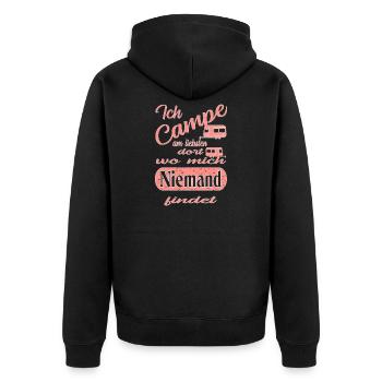 camp - Veste à capuche bio Premium Unisexe - noir - Dos - Nico (187cm)