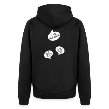 Annonce de la grossesse maman des jumeaux maman maman - Veste à capuche bio Premium Unisexe - noir - Dos - Nico (187cm)