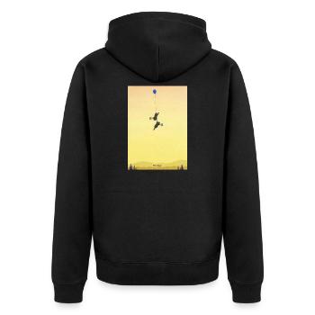 Floating Mice Adventure - Unisex Premium Organic Zip Hoodie - black - Back - Nico (187cm)