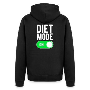 Mode diète sur la nutrition de la salle de sport - Veste à capuche bio Premium Unisexe - noir - Dos - Nico (187cm)