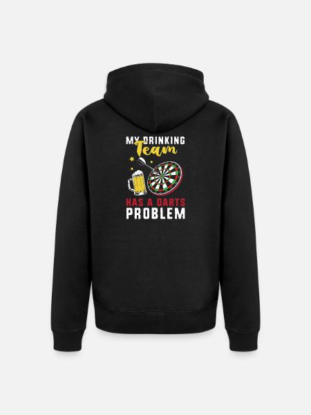 Dart Dartboard Dartpfeil - Unisex Premium Organic Zip Hoodie - black