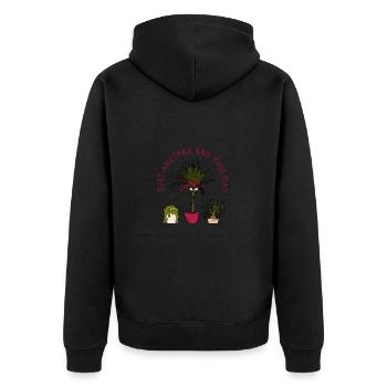 Bad Hair Day - Unisex Premium Bio Zip Hoodie - Schwarz - Hinten - Nico (187cm)