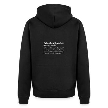Feierabendbierchen Idiome allemand amusant - Veste à capuche bio Premium Unisexe - noir - Dos - Nico (187cm)