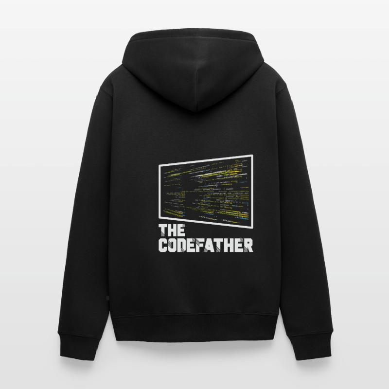The Codefather Programmer Coding Coder Funny Unisex Premium Bio Zip Hoodie