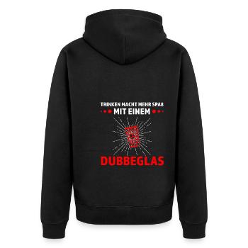 Schorle Pfälzer Pälzer Geschenk - Unisex Premium Bio Zip Hoodie - Schwarz - Hinten - Nico (187cm)