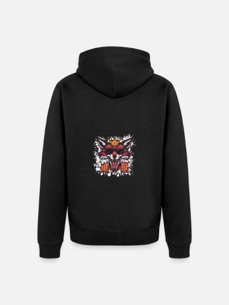 Fuchs Bier Lustig - Unisex Premium Bio Zip Hoodie - Schwarz