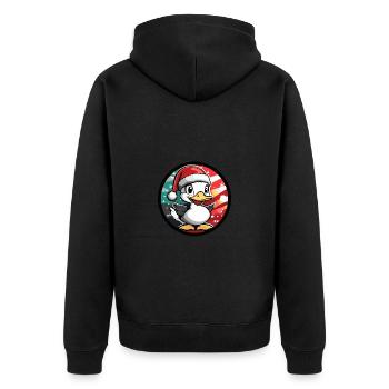 Canard Noël Noël - Veste à capuche bio Premium Unisexe - noir - Dos - Nico (187cm)