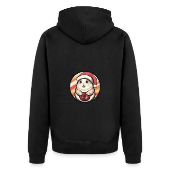 Hamster Weihnachten Noël - Veste à capuche bio Premium Unisexe - noir - Dos - Nico (187cm)