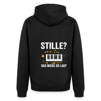 Orgel Musik Orgel Spieler Geschenk - Unisex Premium Bio Zip Hoodie - Schwarz - Hinten - Nico (187cm)