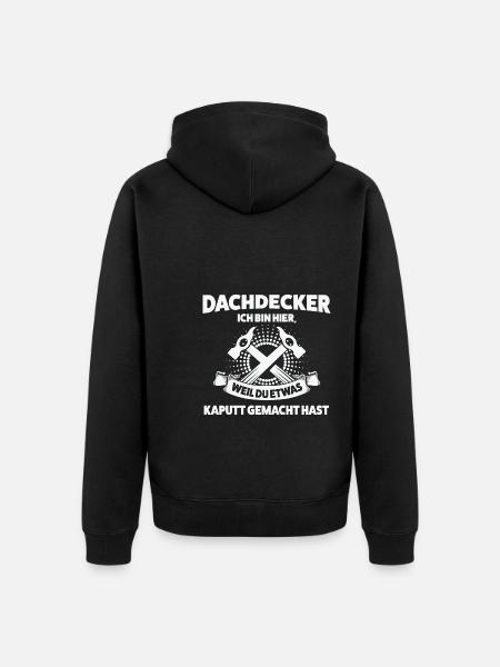 Dachdecker Beruf Dachdeckerei Geschenk - Unisex Premium Bio Zip Hoodie - Schwarz