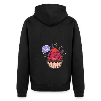 Sweets Statement Cupcake Cuisson Snacking - Veste à capuche bio Premium Unisexe - noir - Dos - Nico (187cm)