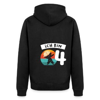 11.Geburtstag Dabbing 11 Jahre alt Geschenk - Unisex Premium Bio Zip Hoodie - Schwarz - Hinten - Nico (187cm)