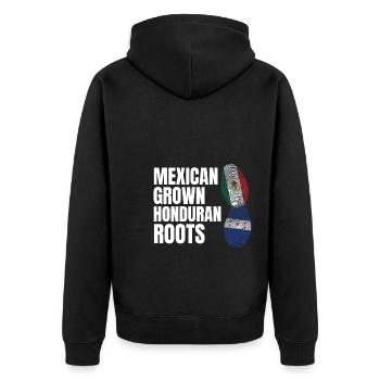 Basketball & Tacos Baseball Tacos Geschenk - Unisex Premium Bio Zip Hoodie - Schwarz - Hinten - Nico (187cm)