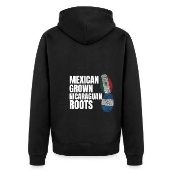 Basketball & Tacos Baseball Tacos Geschenk - Unisex Premium Bio Zip Hoodie - Schwarz - Hinten - Nico (187cm)