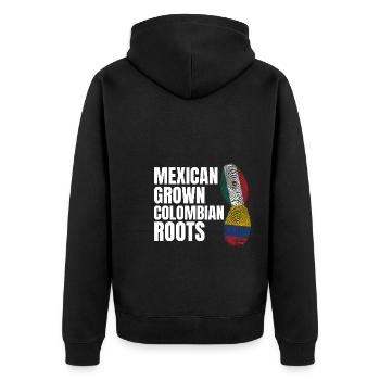 Anime & Skizzieren Mädchen Anime Skizzieren Gesche - Unisex Premium Bio Zip Hoodie - Schwarz - Hinten - Nico (187cm)