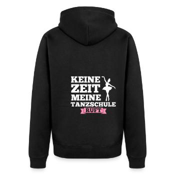 Ballerina Mädchen Balletttanz Geschenk - Unisex Premium Bio Zip Hoodie - Schwarz - Hinten - Nico (187cm)
