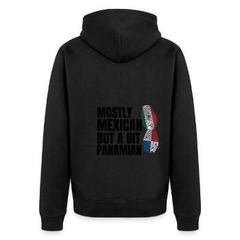 Anime & Skizzieren Mädchen Anime Skizzieren Gesche - Unisex Premium Bio Zip Hoodie - Schwarz - Hinten - Nico (187cm)
