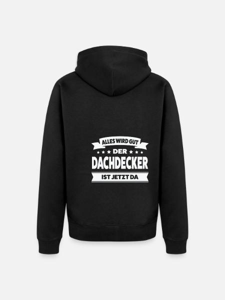 Dachdecker Beruf Dachdeckerei Geschenk - Unisex Premium Bio Zip Hoodie - Schwarz