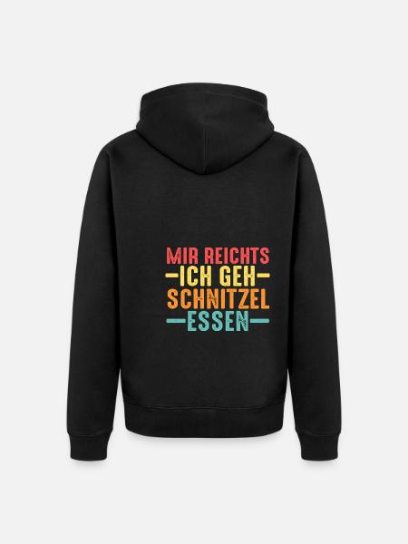 Schnitzel Wiener Wiener Geschenk - Unisex Premium Bio Zip Hoodie - Schwarz