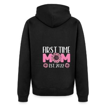 mother mum mom mum Geschenk - Unisex Premium Bio Zip Hoodie - Schwarz - Hinten - Nico (187cm)