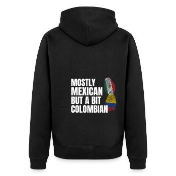 Anime & Skizzieren Mädchen Anime Skizzieren Gesche - Unisex Premium Bio Zip Hoodie - Schwarz - Hinten - Nico (187cm)